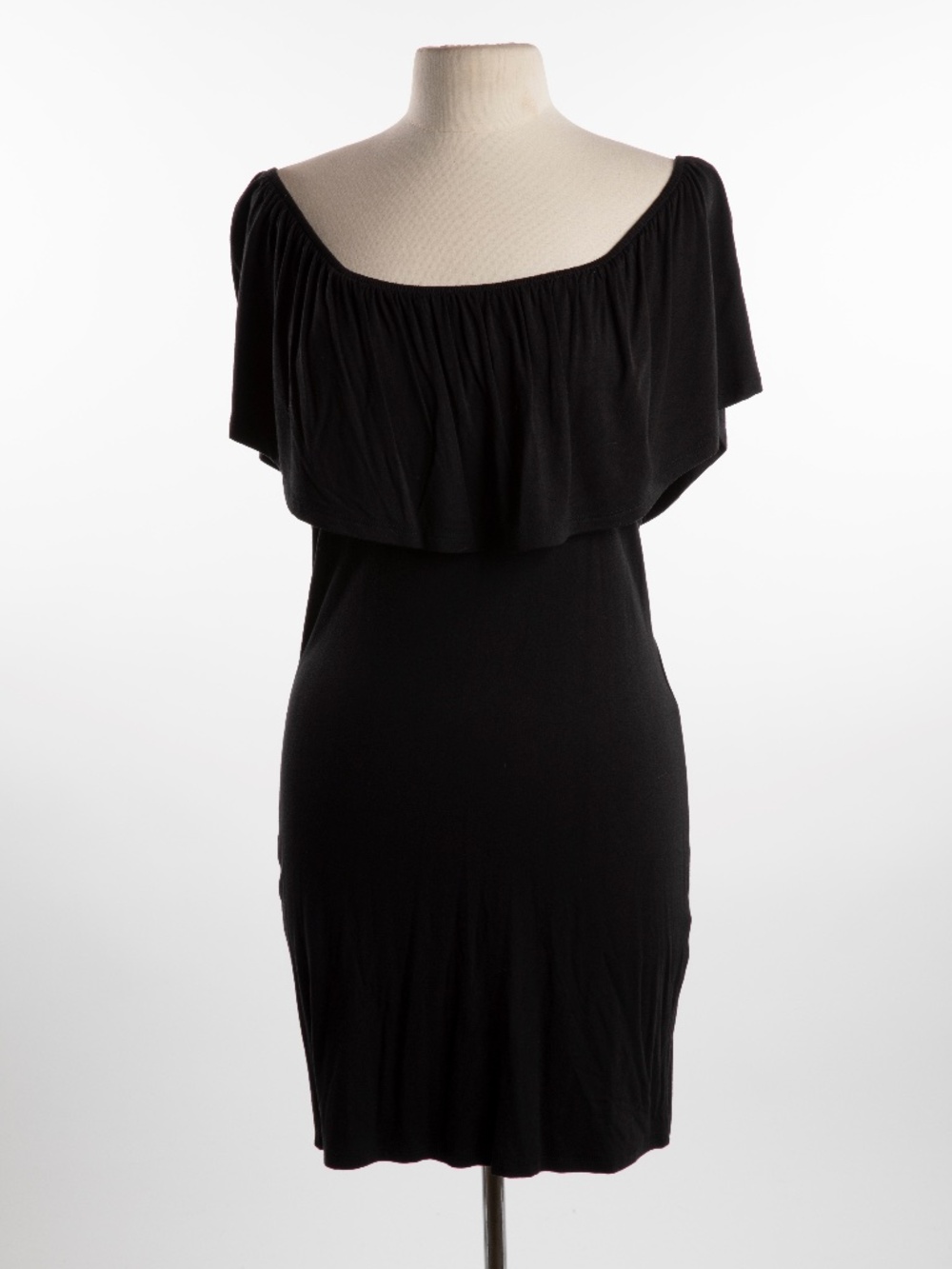 Forever 21 Women's Off the Shouler Black Dress - XL